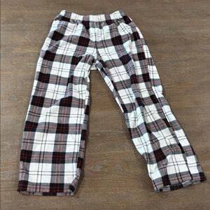 Plaid Lounge Pants in Red and White